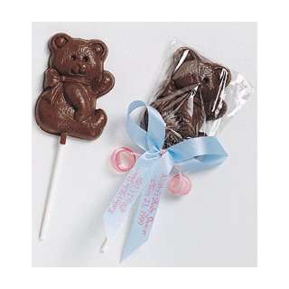  Chocolate Teddy Bear LolliPop Favor 