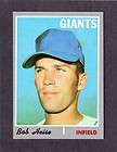 1970 TOPPS #478 Bob Heise SF GIANTS EX MINT