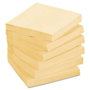 Recycled Post it Note Pads   3 x 3, Canary Yellow, 12 100 Sheet Pads 