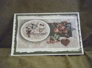 Handmade Greeting Card   Vintage To My Valentine  