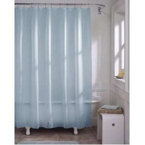 Light Blue Vinyl Shower Curtain Liner   Hotel Grade 