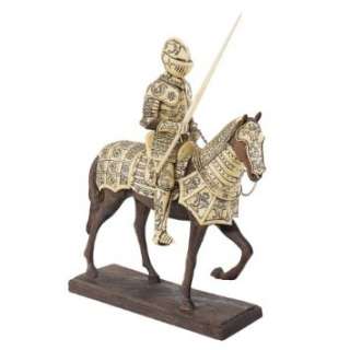   Medieval Armor Knight Horse Statue Sculpture Figurine
