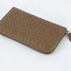 bottega venetta ms brown leather w box long wallet highlight