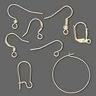 earring bails gold color lot of 144  