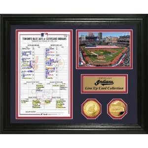  Cleveland Indians Line Up Card Collection Gold Coin Photo 