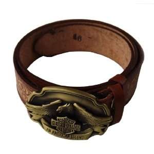   Leather Belt for Men with AMERICAN LEGEND BUCKLE. 