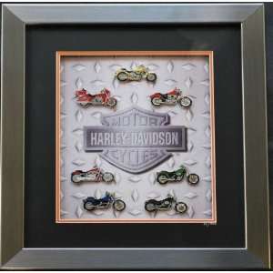 Harley Davidson® Limited Edition Framed Motorcycle Pin Set. PS458 