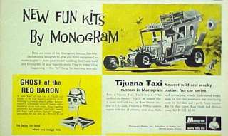   Monogram Famous Model Car Kit Tijuana Taxi~Red Baron Kids Toy Paper AD