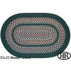 RhodyRug Tapestry Hunter Green Braided Rug   Size 5 x 8 Oval