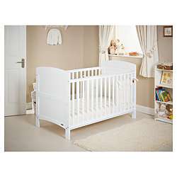Buy Obaby Grace Cot Bed, White with White Bedding (includes mattress 