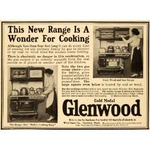  1917 Vintage Ad Glenwood Coal Wood Gas Range Weir Stove 