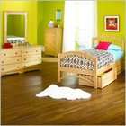   Twin Wood Platform Bed with Double Arch Footboard 4 Piece Bedroom Set