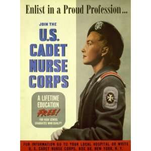    1943 poster Enlist Join the U.S. Cadet Nurse Corps