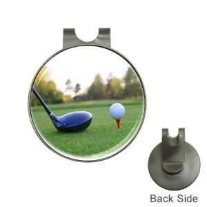   Golf Ball Marker Hat Clip Ball and Driver #2 Design