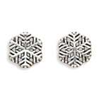   Jewelry Small Oxidized Snowflake Post Earrings 925 Sterling Silver