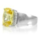  TCW Canary Antique CZ Diamond Ring .925 sterling silver jewelry Size 8