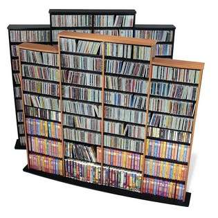   Quad Width Wall Multimedia Storage Unit for CD, DVD & VHS 