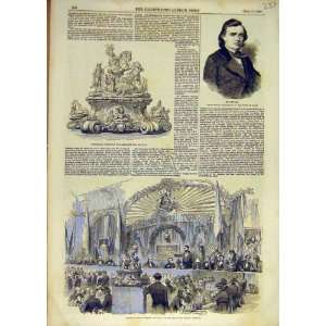 1853 Edwards Testimonial Dinner Halifax Soule Old Print 