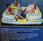   Oasis Island Inflatable Raft 4 Seated Floating Water Lounge Lake River
