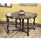Alpine Furniture Round Extension Dining Table with Turned Legs Design 