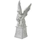   18.75 Serene Polished White Indoor/Outdoor Kneeling Angel Statue
