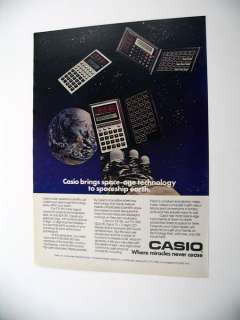 Casio FX 910 90 450 Scientific Calculator 1984 print Ad  