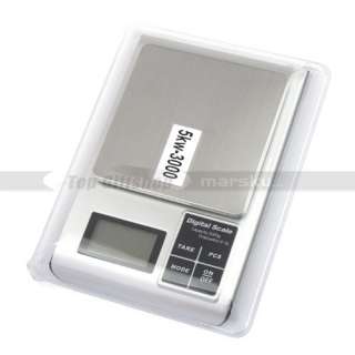 3000g x 0.1g LCD Digital Electric Pocket Jewelry Scale Weighing 