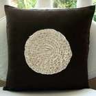   Inches Throw Pillow Covers   Suede Pillow Cover with Frill Flower