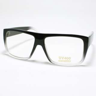 NERD Geek Mob Frame Clear Lens Glasses BLACK 2 Tone  