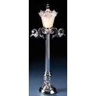   Battery Operated LED Lighted Christmas Village Silver Lamp Post