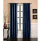 Essential Home Faux Linen Panel W/Grommets Blue