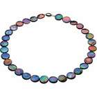 Jewelrydays Freshwater Black Cultured Coin Pearl Fashion Necklace