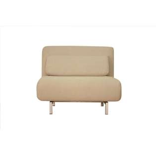 Wholesale Interiors Cream Fabric Convertible Chair Day Bed at  
