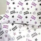  Love Justin Bieber Fever Purple Black Sheet Set Girls Kids Teens