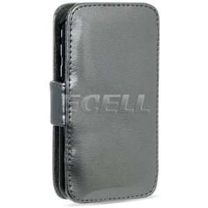   NEW GREY GLOSSY LEATHER WALLET CASE FOR iPHONE 3G & 3GS Electronics