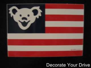  STICKER licensed Patriotic Grateful Dead Dancing Bear American flag