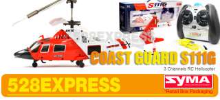 Coast Guard RC Helicopter with Gyro Brand New Syma S111G  