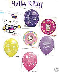 Hello Kitty Balloons 7 pc Mylar Rock Star Balloon Kit  