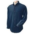 Harriton Mens 6.5 oz. Long Sleeve Denim Shirt   DARK DENIM   4XL