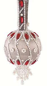 The Cracker Box Christmas Ornament Kit Moonlit Pearls (Silver Ball w 