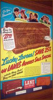 1940 LANE Cedar Hope Chest AD 3 Models Shown  