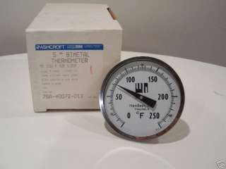 Ashcroft Type CI 5 Bimetal Thermometer 0 250F  