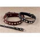 HAMILTON LEATHER Hamilton 12 In Spiked Leather Dog Collar Brown