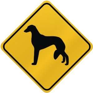  ONLY  SALUKI  CROSSING SIGN DOG