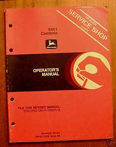 John Deere 6601 Combine Operators Manual jd  