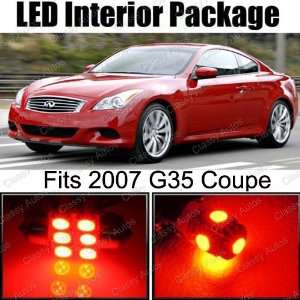 Infiniti G35 Coupe Red Interior LED Package (7 Pieces)