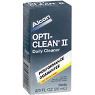   Clean Alcon opti  clean ii contact lens cleanser sensitive eyes   20ml