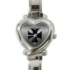 Carsons Collectibles Heart Italian Charm Watch of Iron Cross with 