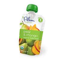 Plum Organics Second Blends Baby Food   Pear & Mango 4oz.   Plum 