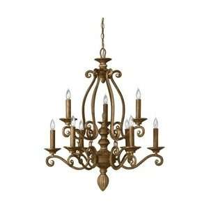  Forte 7015 09 17 9 Light Iron And Poly Chandelier 